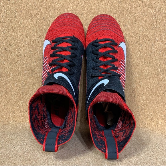 Nike Alpha Menace Elite 2 Flyknit Red / Black Foot - Picture 6 of 8